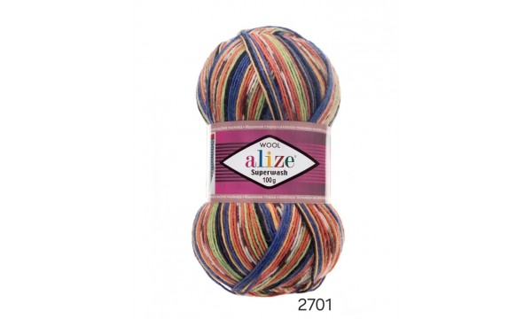 Alize SUPERWASH COMFORT siūlai kojinėms 5vnt Alize SUPERWASH COMFORT siūlai kojinėms 5vnt